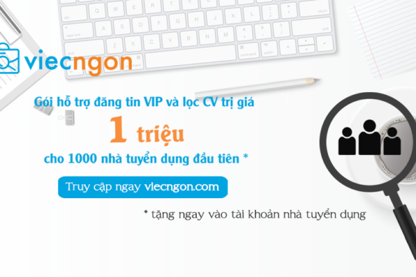 Hỗ trợ sau dịch: Tặng 1 triệu xu vào tài khoản nhà tuyển dụng